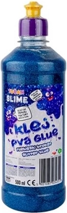Tuban lepidlo PVA s modrými třpytkami 500 ml
