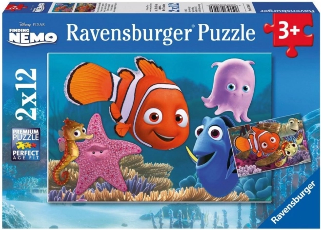 Puzzle Hledá se Nemo 2×12 dílků RAVENSBURGER