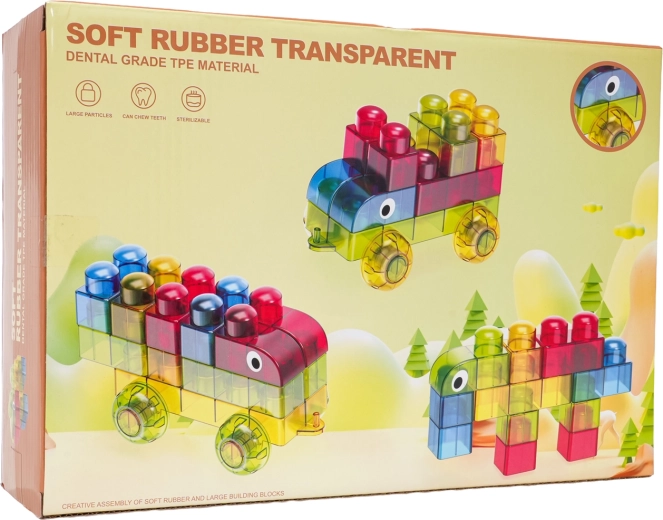 Měkké gelové stavební kostičky 37 ks