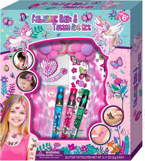 Kreativní set pro vlasový styling a tetování