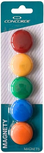 Barevné magnety CONCORDE 35 mm, 5 ks