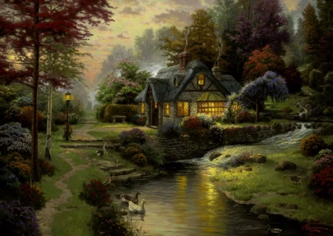 Puzzle Dům v Zátočině 1000 Dílů