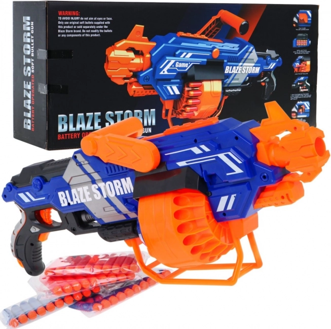 Velký automatický blástr BLAZE STORM, 40 pěnových šipek, 8+