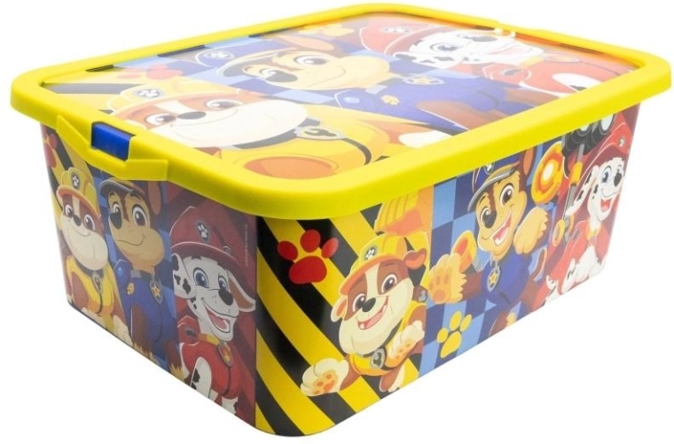 Stor úložný box s víkem na klip Tlapková patrola