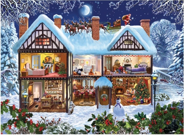 Puzzle ANATOLIAN Dům o Vánocích 1000 dílků