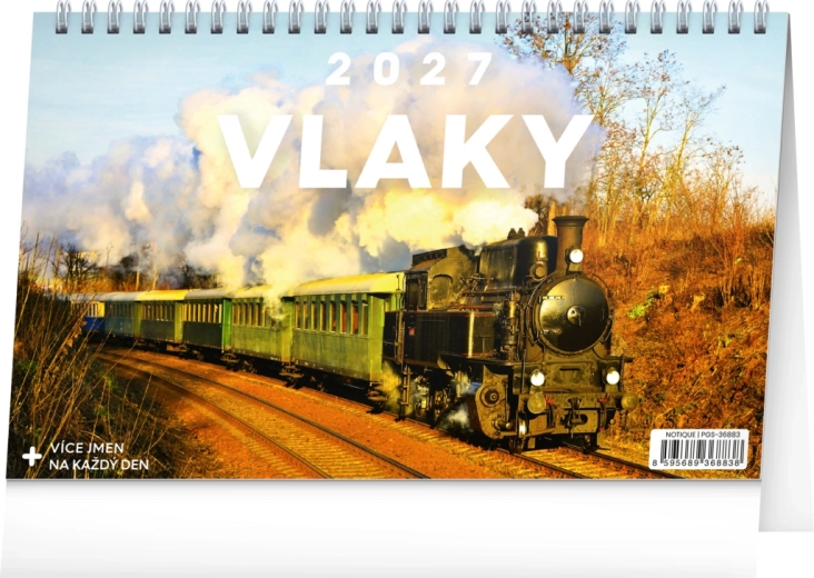 Notique stolní kalendář vlaky 2027