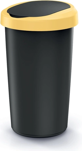 Odpadkový koš 50 l se žlutým víkem pro třídění odpadu