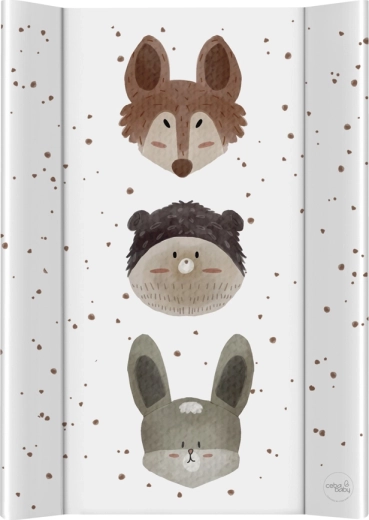 Ceba Baby měkká profilovaná přebalovací podložka na komodu basic cute animals 50 × 70 cm