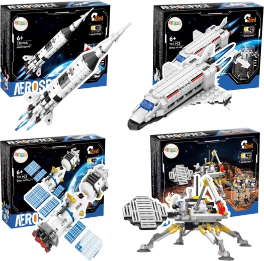 Stavebnice aerospace 2v1 – marsovský lander a vesmírný robot, 146 dílků