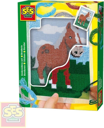 Ses Creative vyšívací sada s dečkou kůň