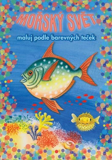 Akim maluj podle barevných teček mořský svět + maxi voskovka 11 barev