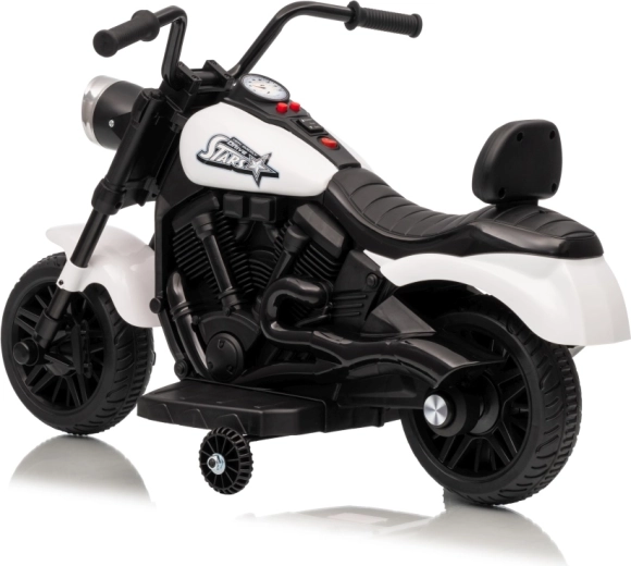 Dětská elektrická motorka STAR bílá