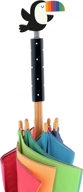 Dětský deštník s tukanem – duhový design Andy Westface