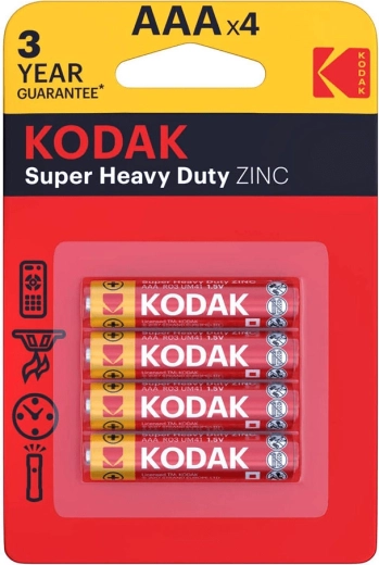 Kodak Heavy Duty zinková baterie AAA (mikrotužka) 1,5 V – balení 4 ks