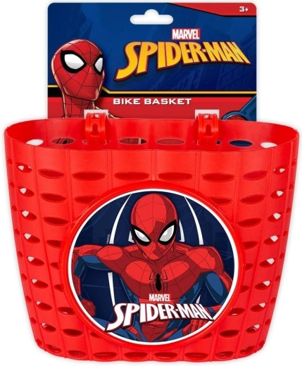 Dětský košík na kolo Spider-Man červený