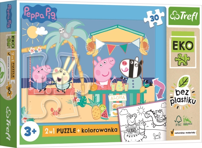 Oboustranné maxi puzzle PEPPA PIG 30 dílků EKO
