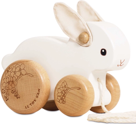 Le Toy Van dřevěný králíček na kolečkách k tahání