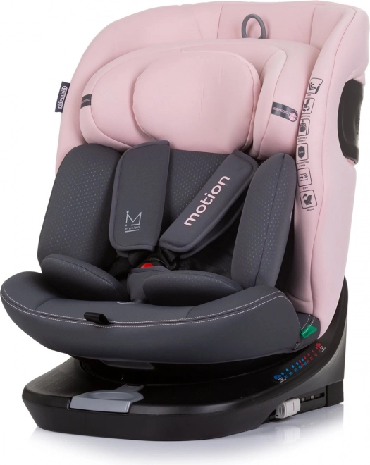Autosedačka i-Size 40–150 cm s ISOFIX a otočnou základnou, Flamingo