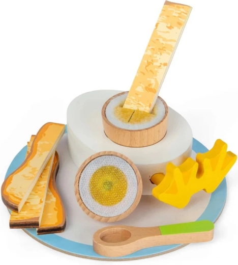 Bigjigs Toys dřevěná snídaňová sada s vajíčkem na měkko