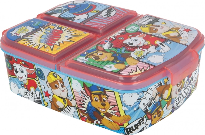Dětský multi box na svačinu PAW PATROL se třemi přihrádkami