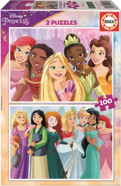 Educa puzzle Disney princezny 2×100 dílků