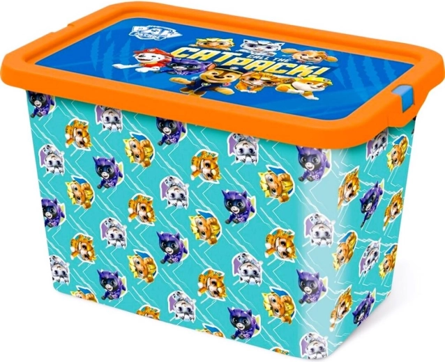 Úložný box s víkem na klip Tlapková patrola 7 l