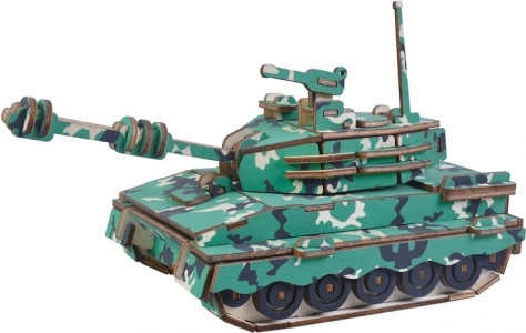 Woodcraft dřevěné 3D puzzle – střední tank