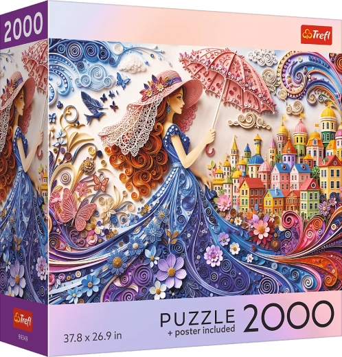 Trefl Puzzle USA Collection: Dáma se slunečníkem 2000 dílků