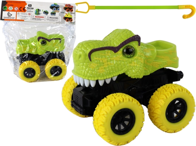 Dinosaur Monster Truck se zelenými gumovými koly