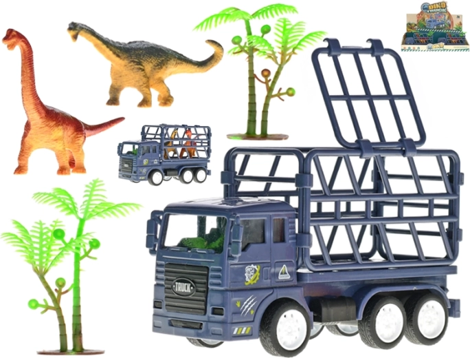 Nákladní auto 14 cm na setrvačník s dinosaury