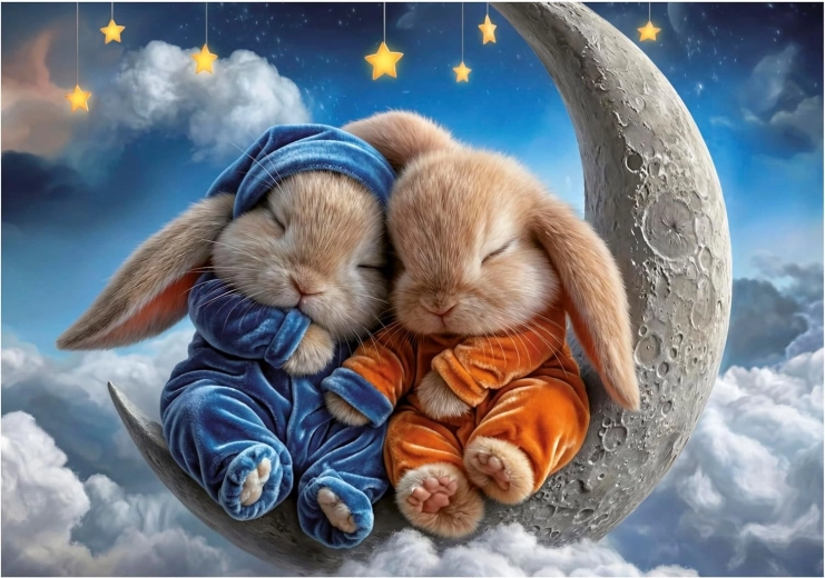 Educa puzzle Spící králíčci 100 dílků