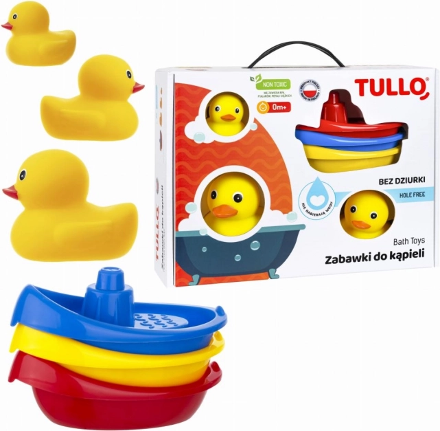 Sada koupacích kachniček a lodiček