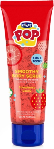 Chicco pop tělový peeling pro děti a teenagery jahodový smoothie 150 ml