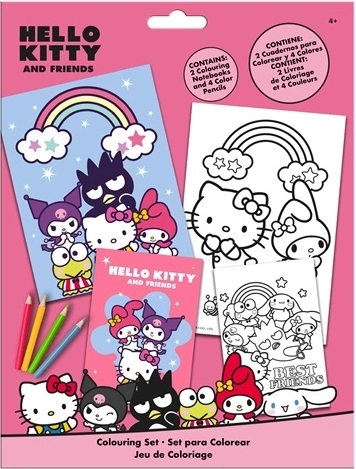 Hello Kitty sada omalovánek s pastelkami