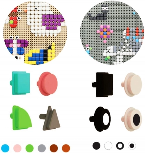 Masterkidz geometrické dílky pro STEM tabuli – 256 dílků