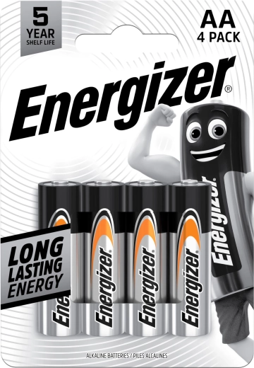 Energizer Everyday alkalické baterie AA, 4 ks