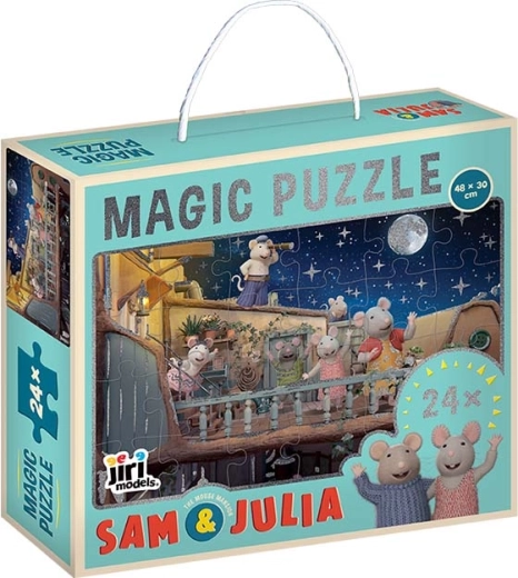 Třpytivé puzzle v krabičce Dům myšek Sam & Julie
