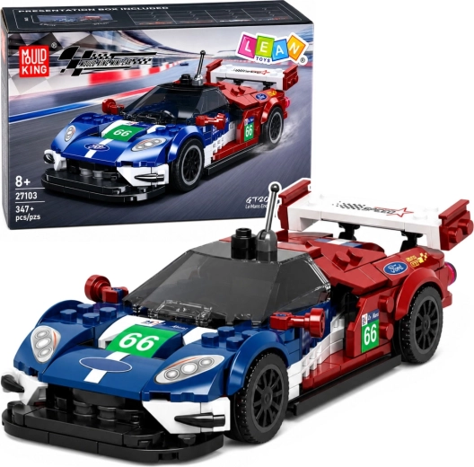 Konstrukční stavebnice závodní sportovní auto GT2016 s vitrínou (347 dílků)