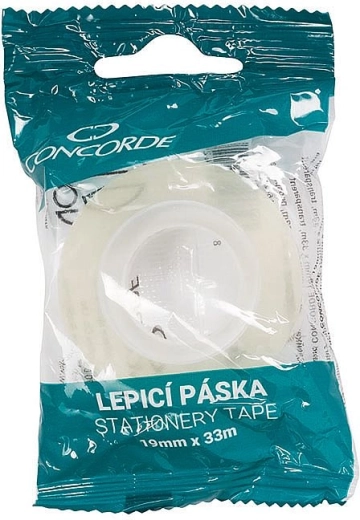 Lepicí páska CONCORDE 19 mm × 33 m, transparentní