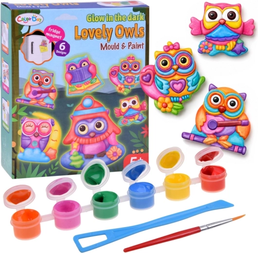 Kreativní sada na výrobu svítících magnetů sovy DIY