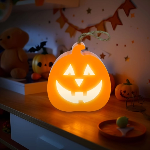 Halloweenská LED dekorace dýně s RGB osvětlením