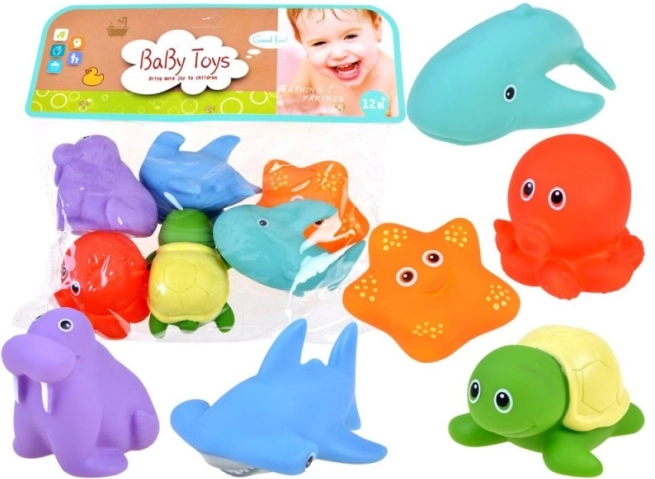 Barevné gumové hračky do koupele