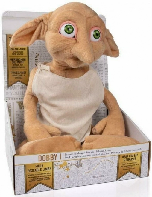 Plyšový skřítek Dobby 30 cm HARRY POTTER – mluvící a polohovatelný