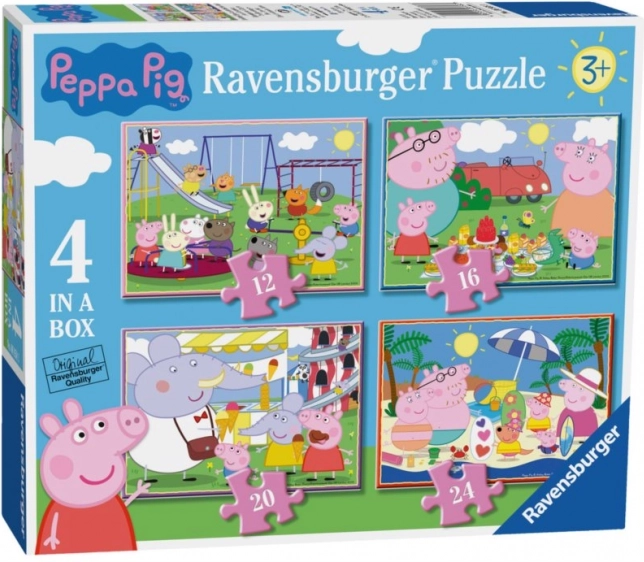 Ravensburger Puzzle Prasátko Peppa: Zábavné dny 4v1