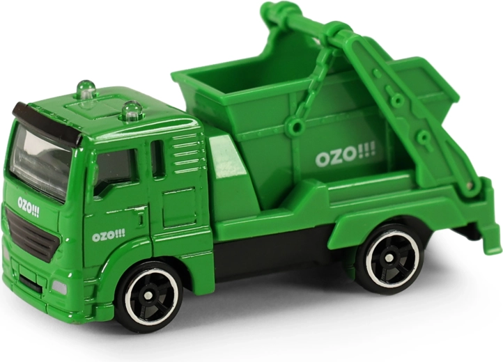Kovové popelářské auto OZO!!! s vyklápěcím kontejnerem 7 cm