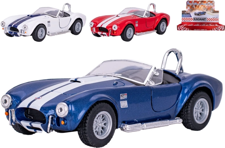 Kovový model Shelby Cobra 427 1965 se zpětným chodem Kinsmart