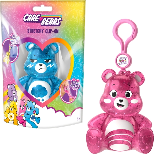 Care Bears mačkací přívěsek s klipem - náhodná varianta - 1 kus