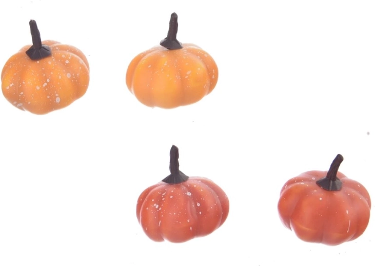 Dekorační dýně z plastu oranžové 4 ks