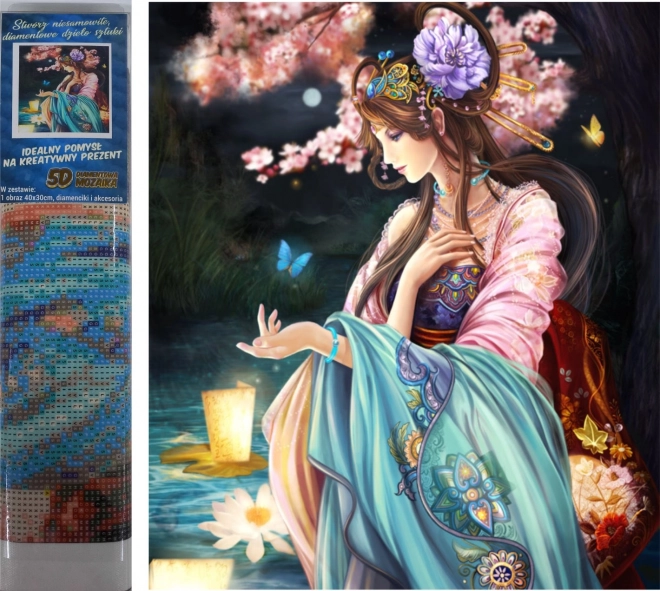 Diamantové malování Motýlí královna 30x40cm