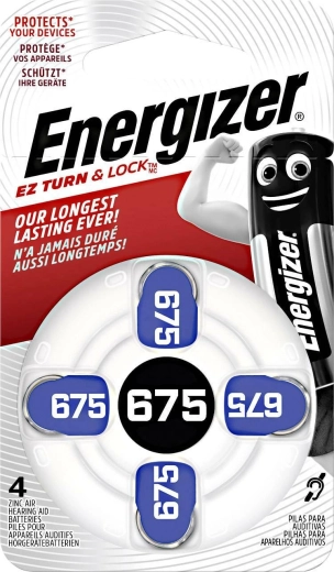 Gombíkové baterie pro sluchadla 675, 1,4 V (4 ks) Energizer